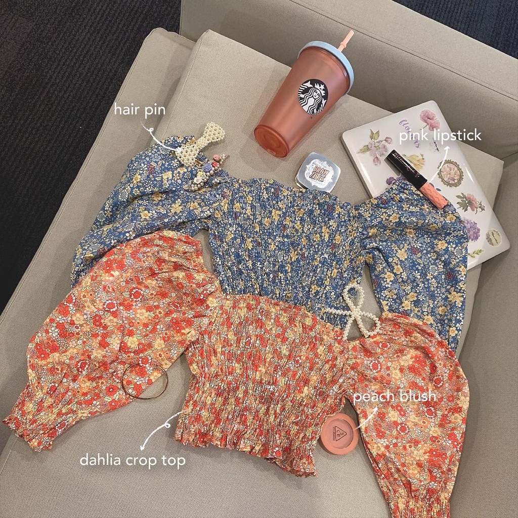 Áo Croptop hoa thiết kế