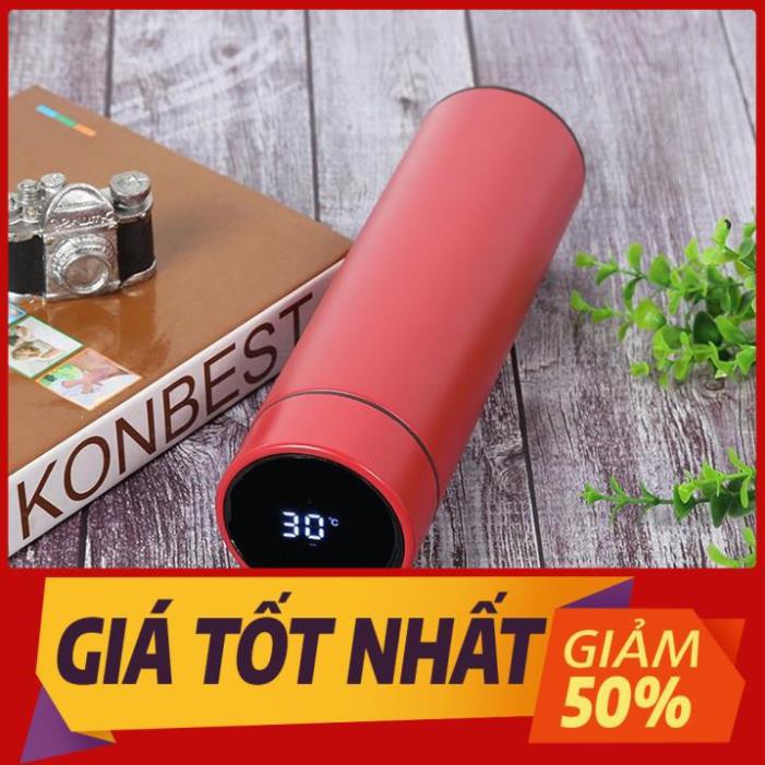 [FREE SHIP] Bình giữ nhiệt 500ml có màn hình hiển thị nhiệt độ-giữ nước nóng,lạnh - pin năng lượng mặt trời