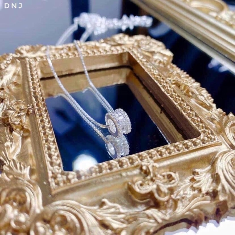 Dây chuyền nữ bạc thật mặt bánh xe đính đá sáng đẹp - Kho sỉ bạc Nhất Linh