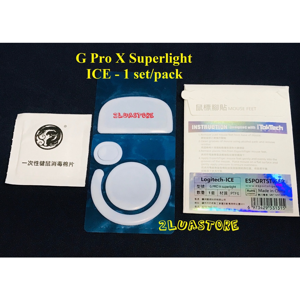 Tấm dán Mouse feet Tiger Gaming cho chuột Logitech GPro Wireless, Gpro X Superlight