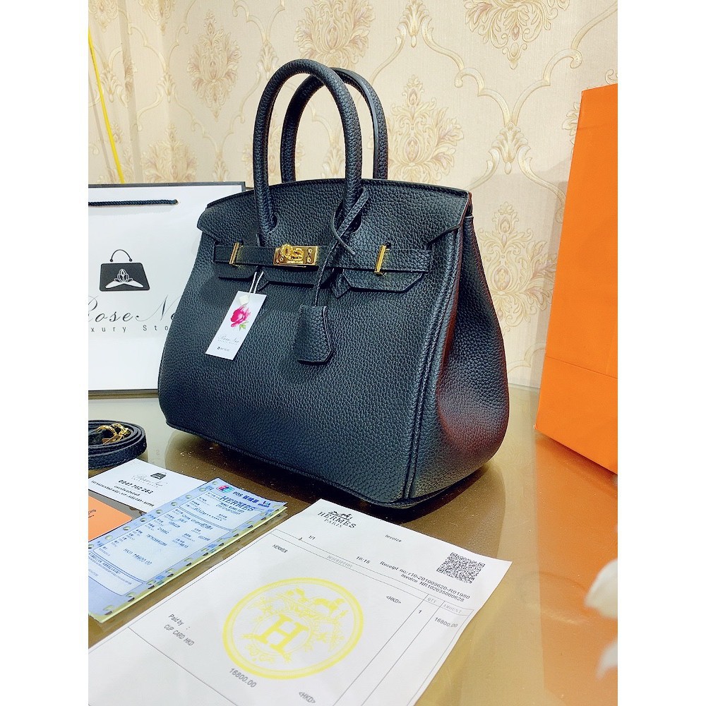 [Ảnh thật] TÚI HERMES BIRKIN SUPER VIP‼️ fullbox , túi vải , card, hoá đơn màu đen