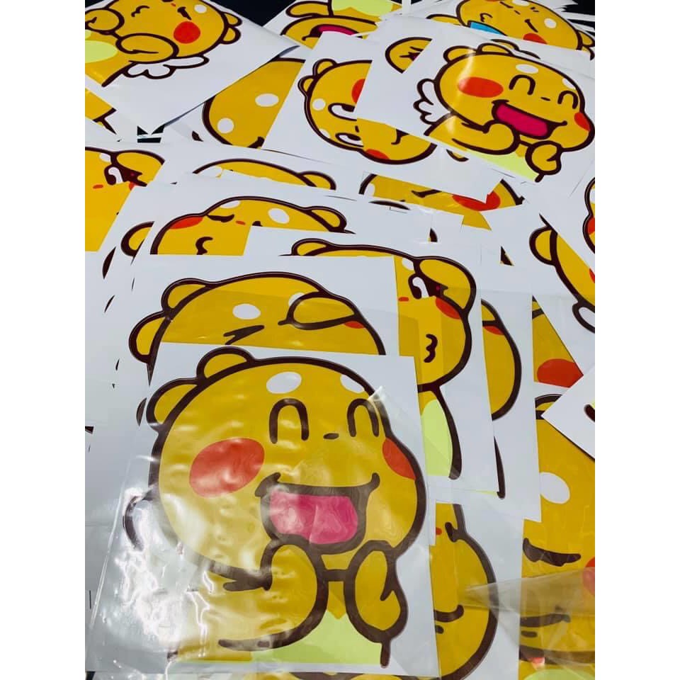 Tem dán xe tải ,DECAL xe ô tô CHẾ HÌNH KHỦNG LONG LONGBEE DỄ THƯƠNG - MÀU CHUẨN ĐẸP 30x30