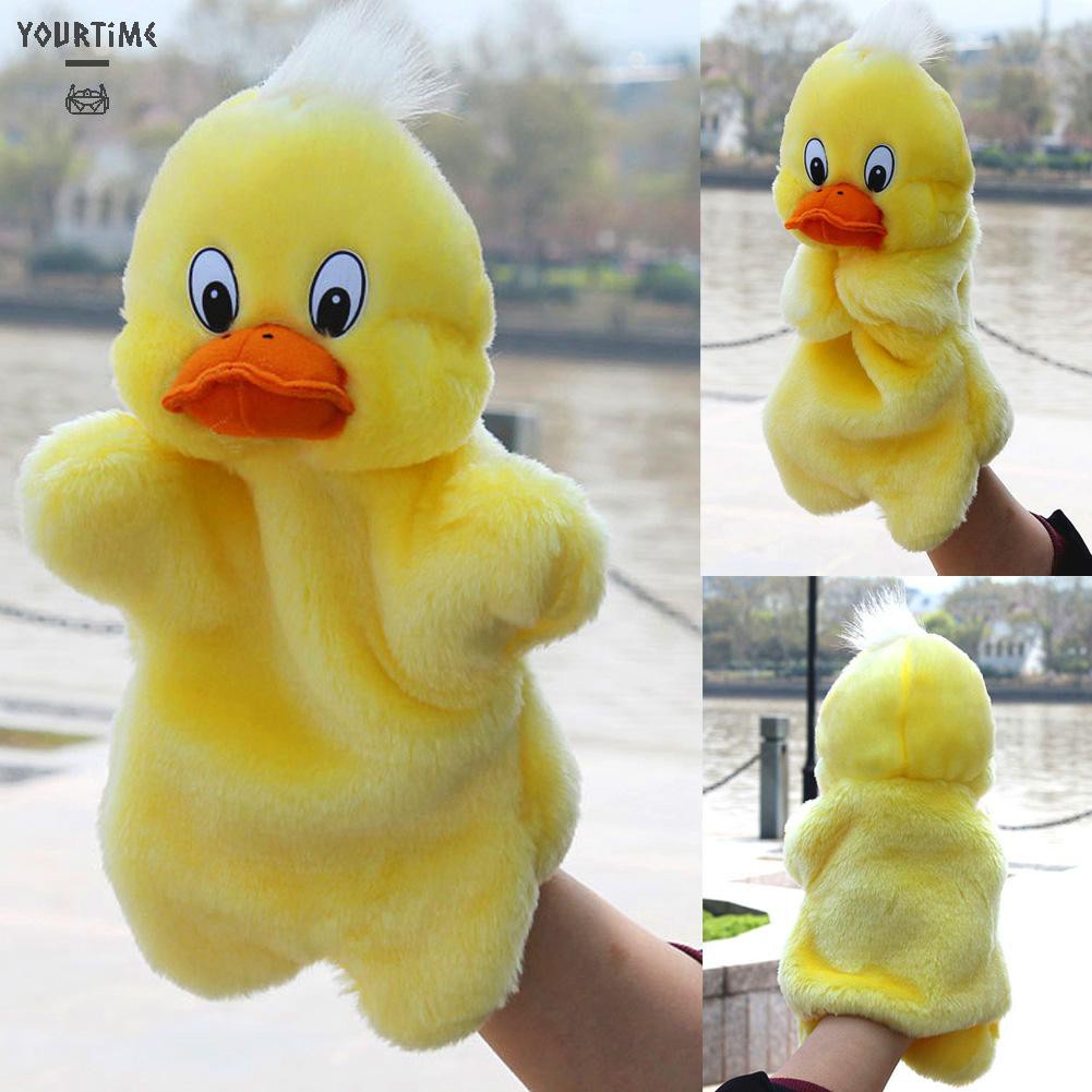 Đồ chơi con rối đeo tay hình chú vịt bằng nhung mềm mại dễ thương cho bé