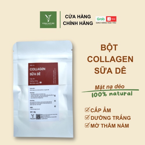 Mặt nạ sữa dê Yoha nguyên chất 100% Organic Đắp Mặt Siêu Trắng 300Gr Dưỡng trắng da Mask dẻo Yoha