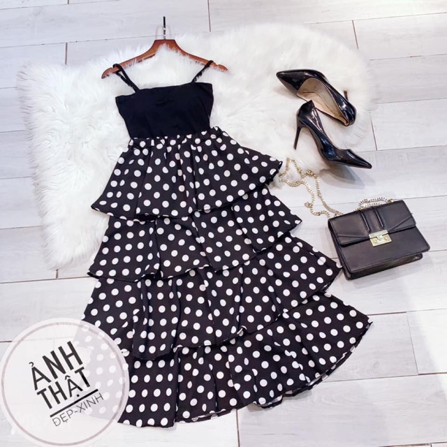 VÁY HAI DÂY CHẤM BI