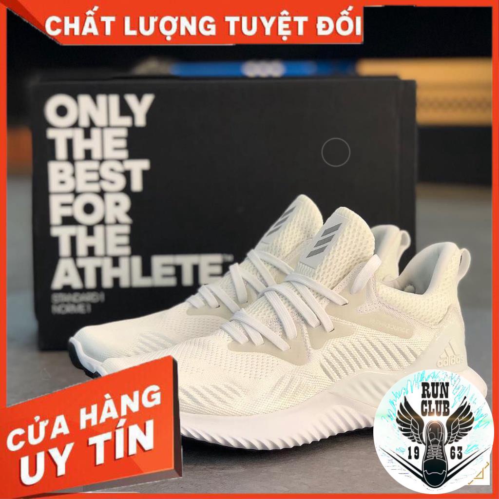 giày thể thao nam alphabounce beyond trắng full, sneaker nam nữ [run.club]