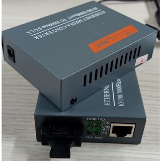 Bộ Chuyển đổi quang điện Netlink 1000MB Single mode dùng 2 sợi quang, giá rẻ mã HTB-GS-03 . BH 12 tháng
