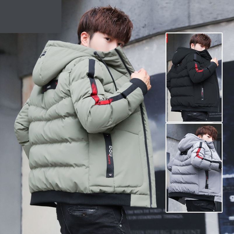 Áo phao nam hàn quốc có mũ dày dặn ấm áp phong cách trẻ trung