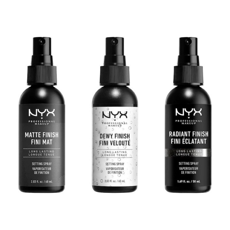 Hàng Mỹ. Xít khoá nền lớp trang điểm . NYX Dewy- Matte Finish Long Lasting Setting Spray.60 ml