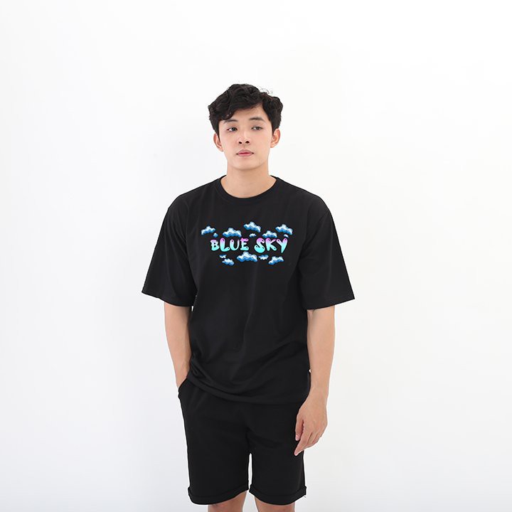 Áo thun tee Blue Sky Birds unisex form rộng oversize tay lỡ