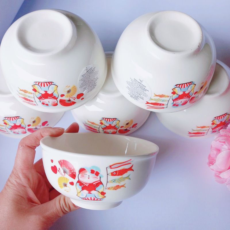 Bát ăn cơm- Chén sứ/ Bát mèo họa tiết đẹp mắt