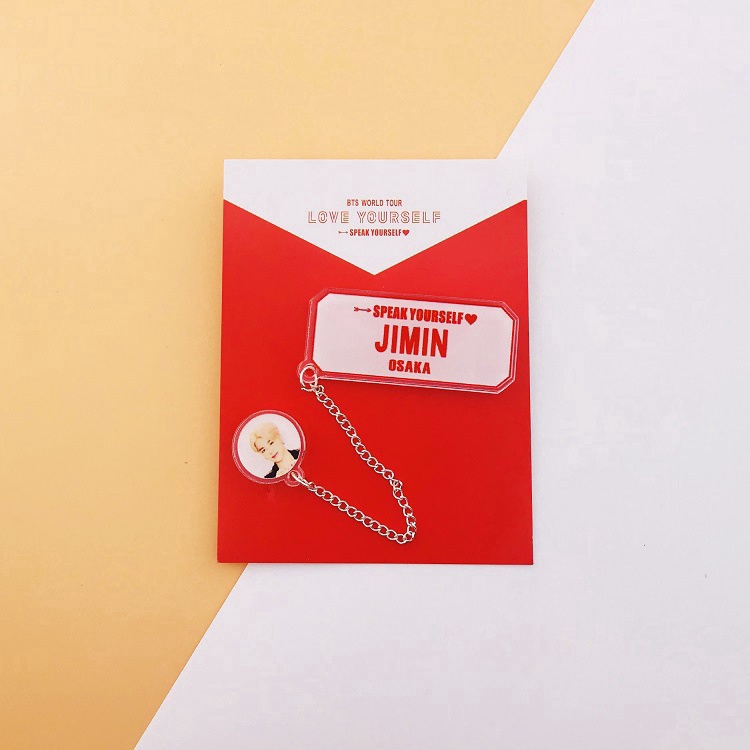 Sale 68% Kpop BTS Speak Yourself 5th Muster tại Nhật Bản Concert Chuỗi trâm cài áo Ghim cài ngực, SUGA Giá 36000 đ -