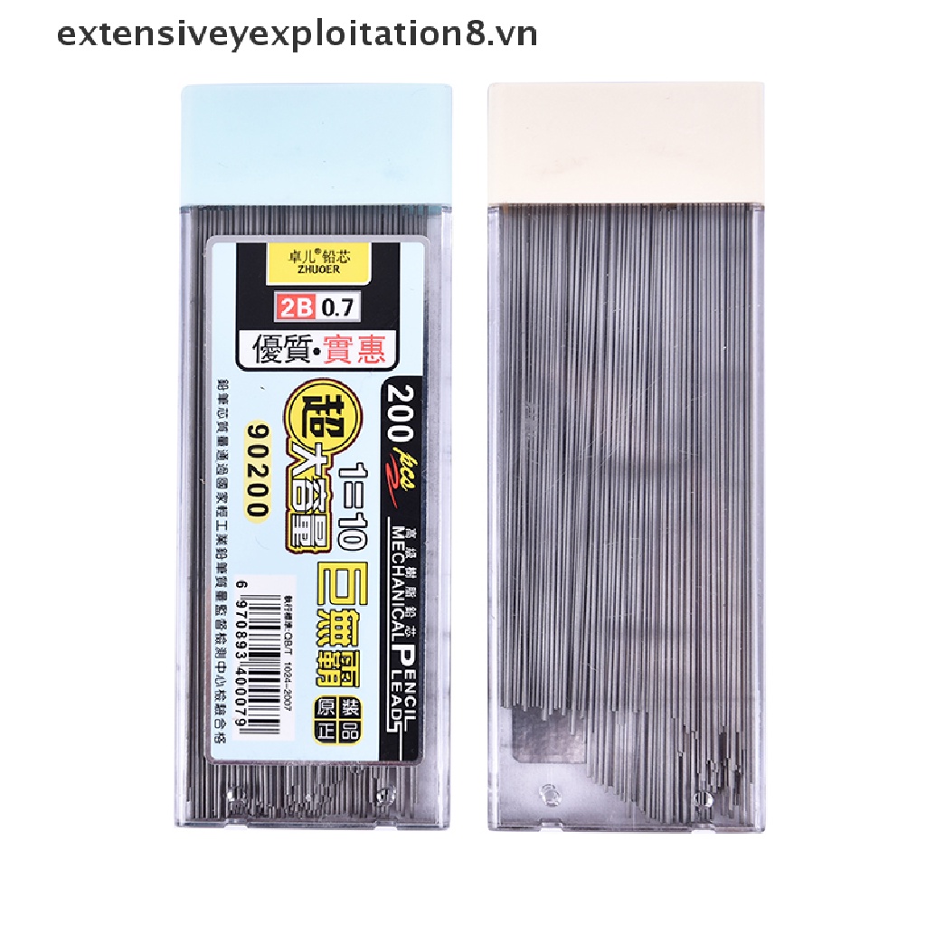 Bộ 200 cái ngòi bút chì graphite 2B cho bút chì bấm tự động mới