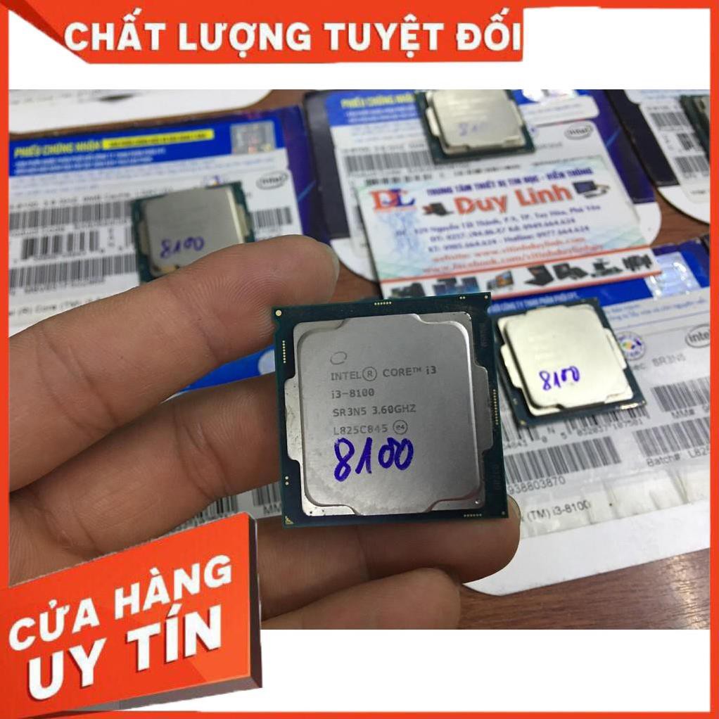 (giá khai trương) CPU intel core i3-8100,9100,9100F socket 1151 V2 chạy main h310, b360, b365, z370