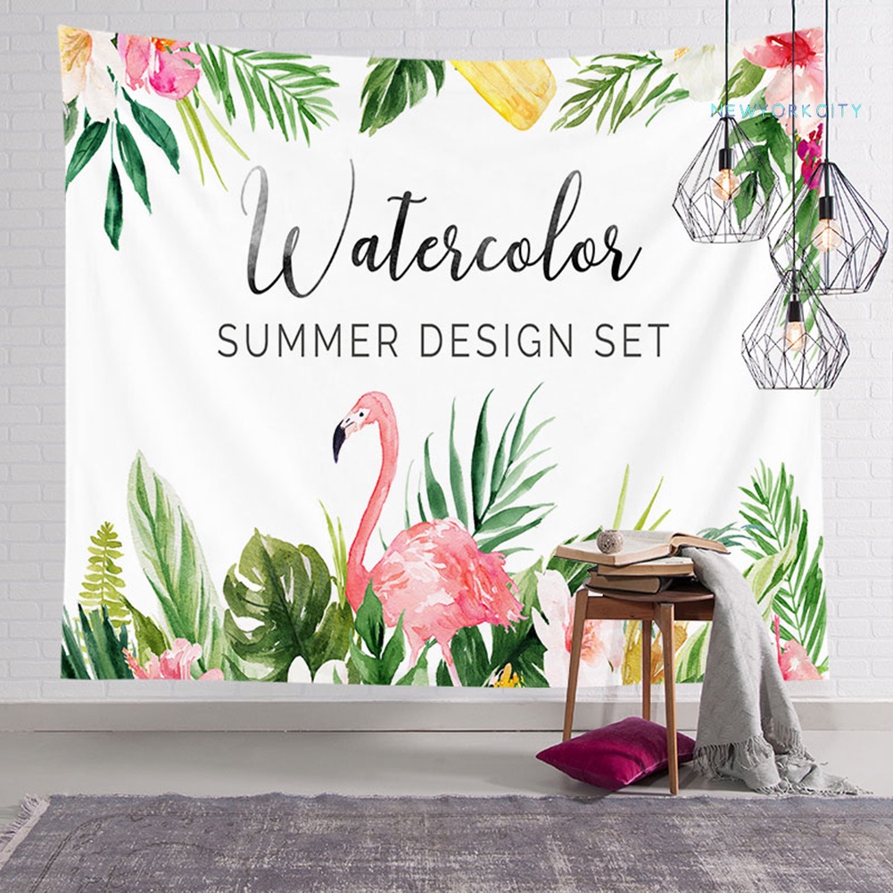 Thảm Treo Tường Trang Trí In Hình Cô Gái Và Động Vật Đáng Yêu Kích Thước 95x73 / 130x150cm