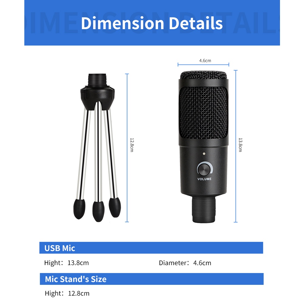 Micro thu âm USB LEIMIC K1 Condenser Podcast Studio - Microphone ngưng tụ để bàn cho máy tính Hàng chính hãng