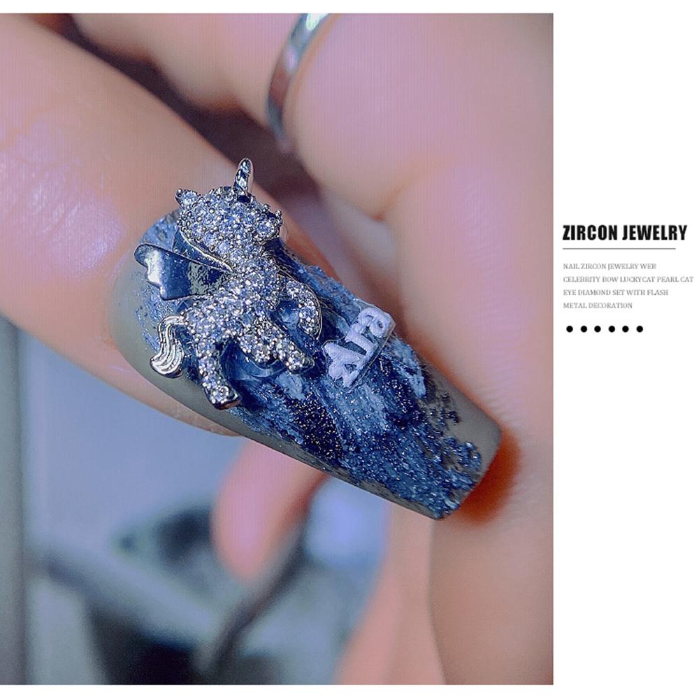 Móng Tay 3D OCEANMAP|Cánh Bow Bow.Charms Dây Chuyền Kim Loại