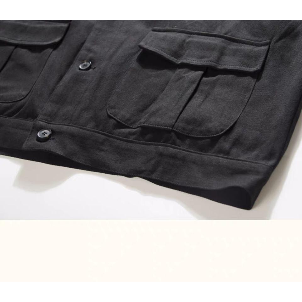 Áo khoác bò thiết kế trẻ trung Việt Nam xuất khẩu - Áo khoác jeans nam màu đen | BigBuy360 - bigbuy360.vn