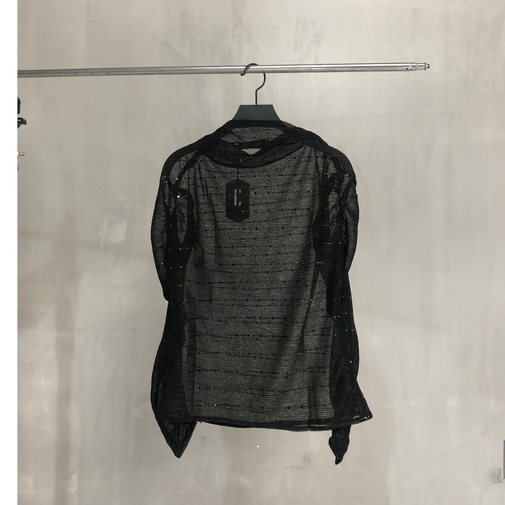 COCO SIN - Áo Sheer Đen Phối Hạt Sequin