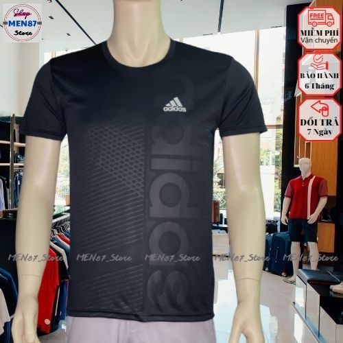 Áo thun,  Áo  Thể Thao Nam Ép Vân Cao Cấp Co Giản 4 Chiều Thấm Hút Mồ Hôi chất thun lạnh-Men87_store