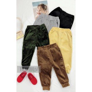 Quần nhung lót lông mịn siêu dầy, siêu ấm cho bé trai bé gái.