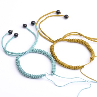 [YY] Vòng Tay Dây Đỏ Đan Tay Đính Đá Kim Cương Có Thể Kết Hợp Với Trang Sức Hạt Ngọc Bích Nhỏ Màu Vàng