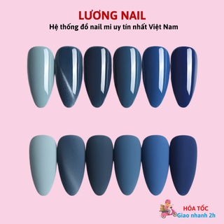 Sơn gel AS sơn móng tay gel tone màu xanh cổ vịt mắt mèo chai 15ml mã ML