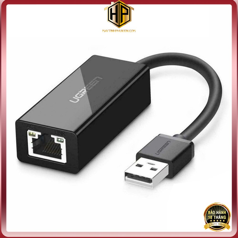 Ugreen 20254 - Cáp chuyển USB sang mạng Lan RJ45 - USB to LAN 10/100Mbps chính hãng