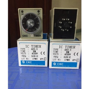 Rơ le thời gian Timer CKC AH3-3 220VAC 10S,30S,60S 10M, 30M,60M