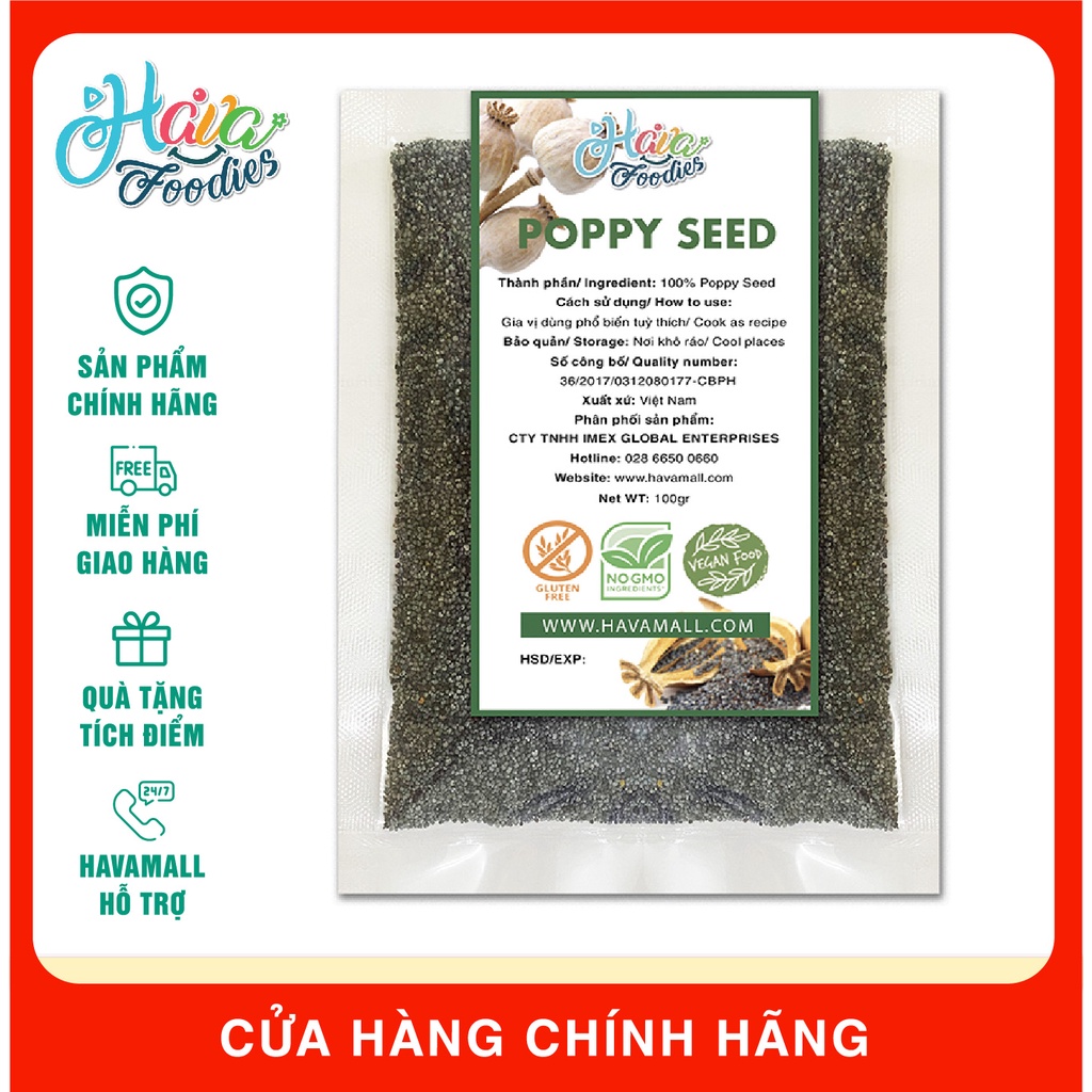 Hạt Hoa Anh Túc Havafood - Poppy Seed