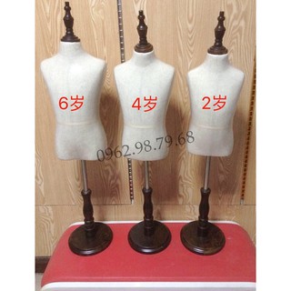 Manocanh Trẻ Em 2 Tuổi Bán Thân Chân Đế Gỗ