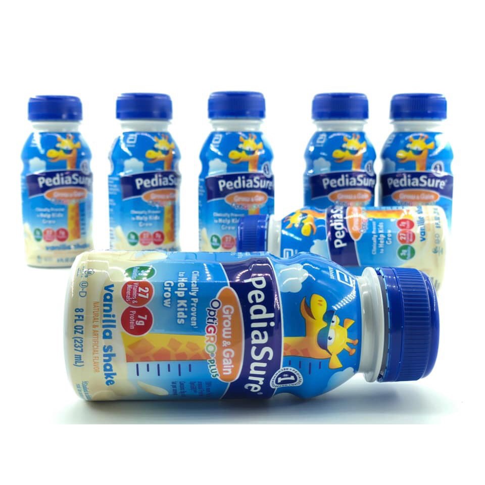 HSD 7/2021] hùng 24 chai Sữa nước Pediasure Grow Gain Fiber chất xơ vani 237ml Mỹ