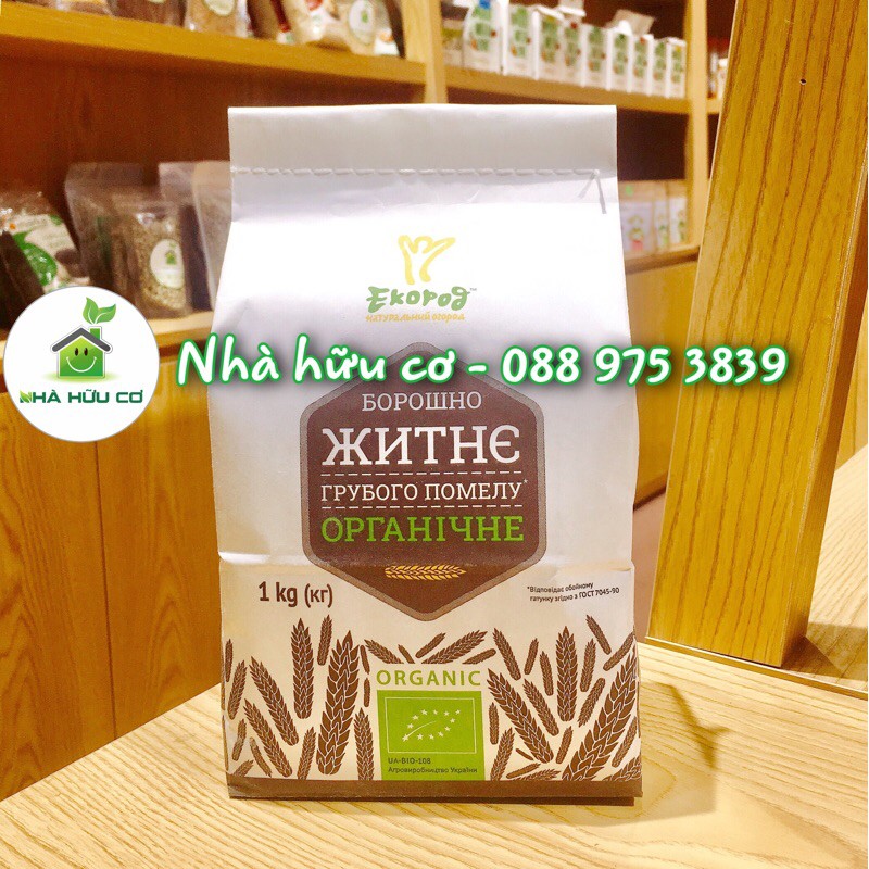 Ecorob Bột lúa mạch đen bột mỳ đen hữu cơ 1kg - Date 7 2023