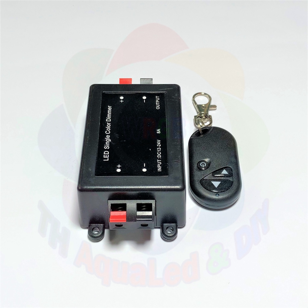 Dimmer Điều tốc Không dây DC 12-24V 8A-30A dùng Remote tăng giảm linh hoạt. Lưu ý: dùng cho đèn led và quạt nhựa nhỏ