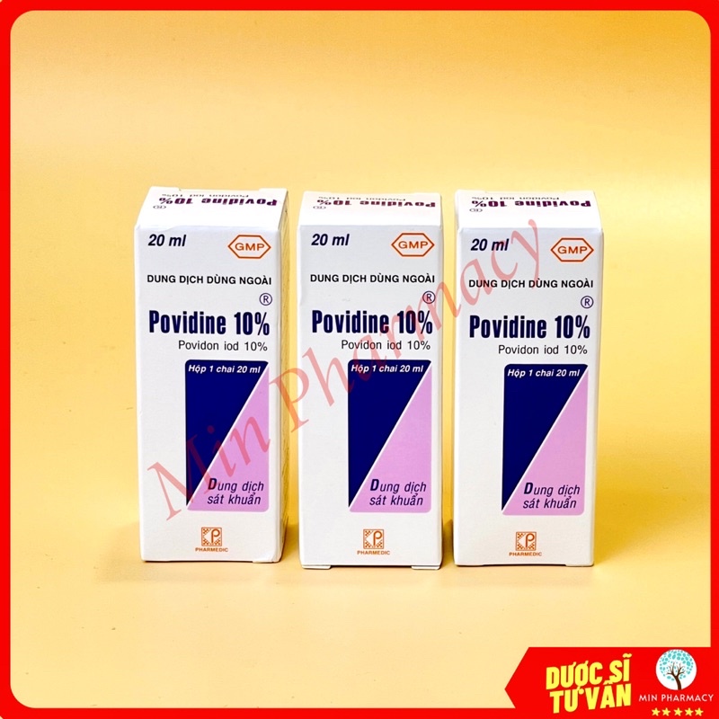 Dung Dịch POVIDONE 10% Pharmedic Sát Khuẩn Ngoài Da Chai 20ml - Minpharmacy