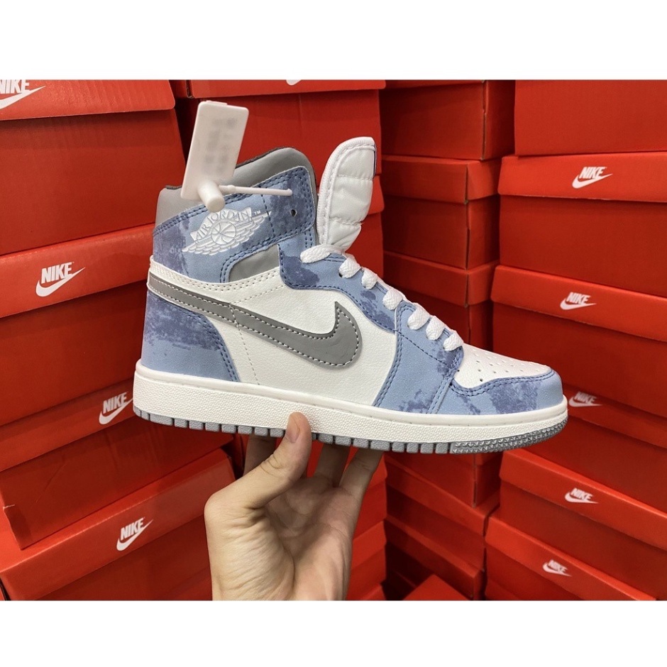 Giày Jordan Nam Nữ Cổ Cao, Giày Thể Thao JD1 Trắng Đen Thời Trang Hàng Đẹp Full Box