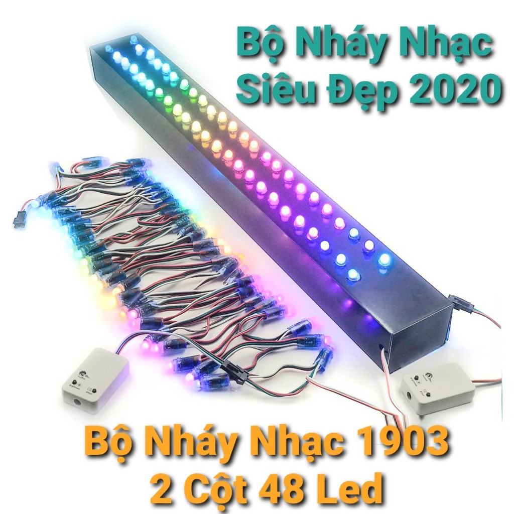 Bộ Nháy Theo Nhạc Led full 1903 2 Cột, Đèn Nháy Theo Nhạc Full Hiệu Ứng 2020