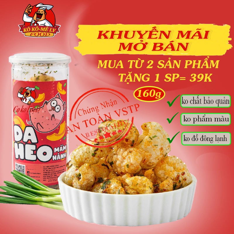Da heo mắm hành 160g ,Da heo chiên giòn lắc muối ớt ngon, KÔ KÔ-MÊ LY FOODS. K004 | BigBuy360 - bigbuy360.vn