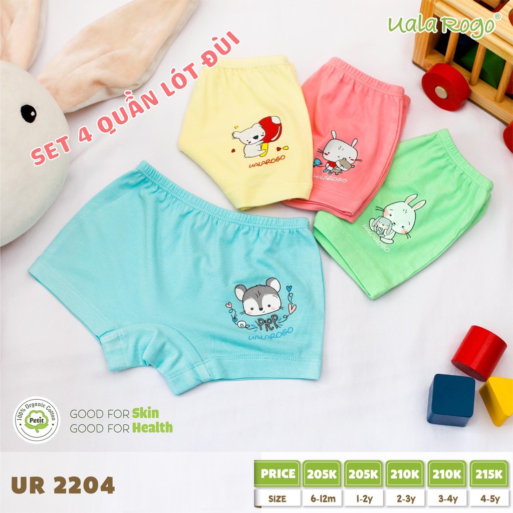 Set 4 quần chip đùi Uala Rogo