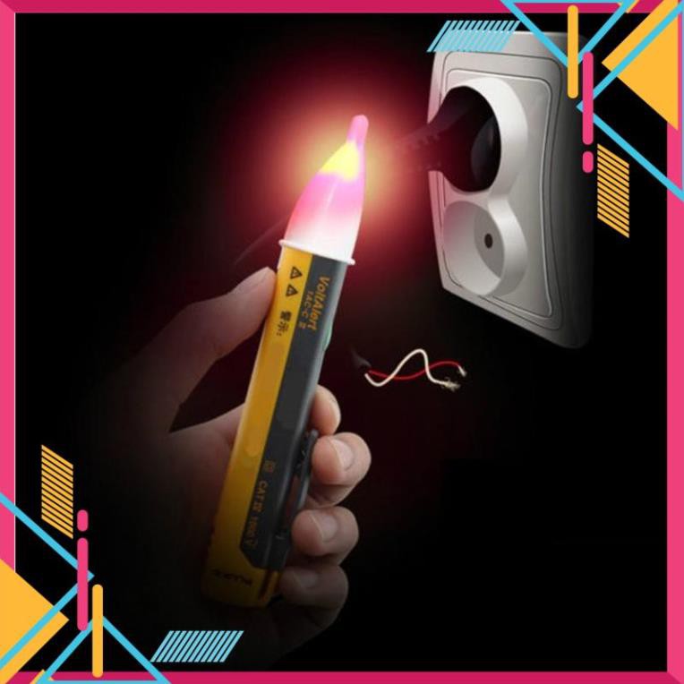 ❤️Evoucher🚛 Bút thử điện điện tử xuyên tường, có đèn led thông minh+ tặng khăn lau đa năng- 206640-1206275