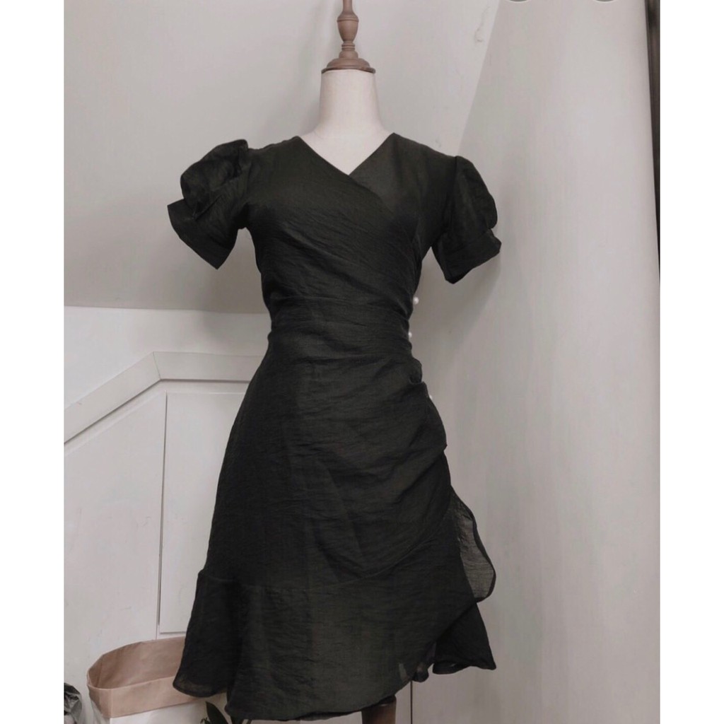 Đầm dự tiệc cổ chéo đính hạt sang trọng [KÈM ẢNH THẬT] | BigBuy360 - bigbuy360.vn