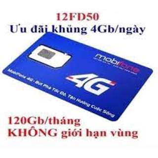 (Xả Kho) SIM 12FD50 5G/NGÀY 12T KHÔNG CẦN NẠP TIỀN