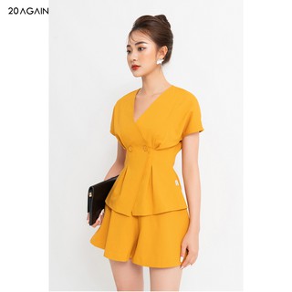 Áo sơ mi nữ công sở 92WEAR (3 MÀU) đủ size, ngắn tay vạt chéo ASA1208
