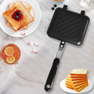 UChảo nướng bánh mì kẹp lửa thẳng, chảo, khuôn bánh đa năng dùng gas, bánh mì nướng, bánh mì nướng, chống hoa văn