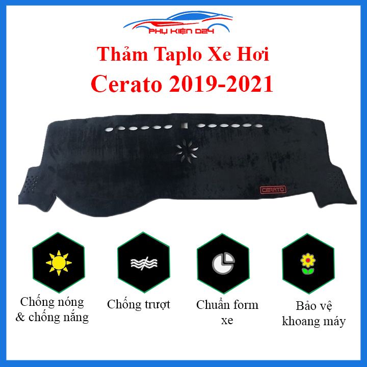 Thảm taplo Cerato 2019-2020-2021-2022 chống nắng nóng làm mát xe mở rộng tầm nhìn