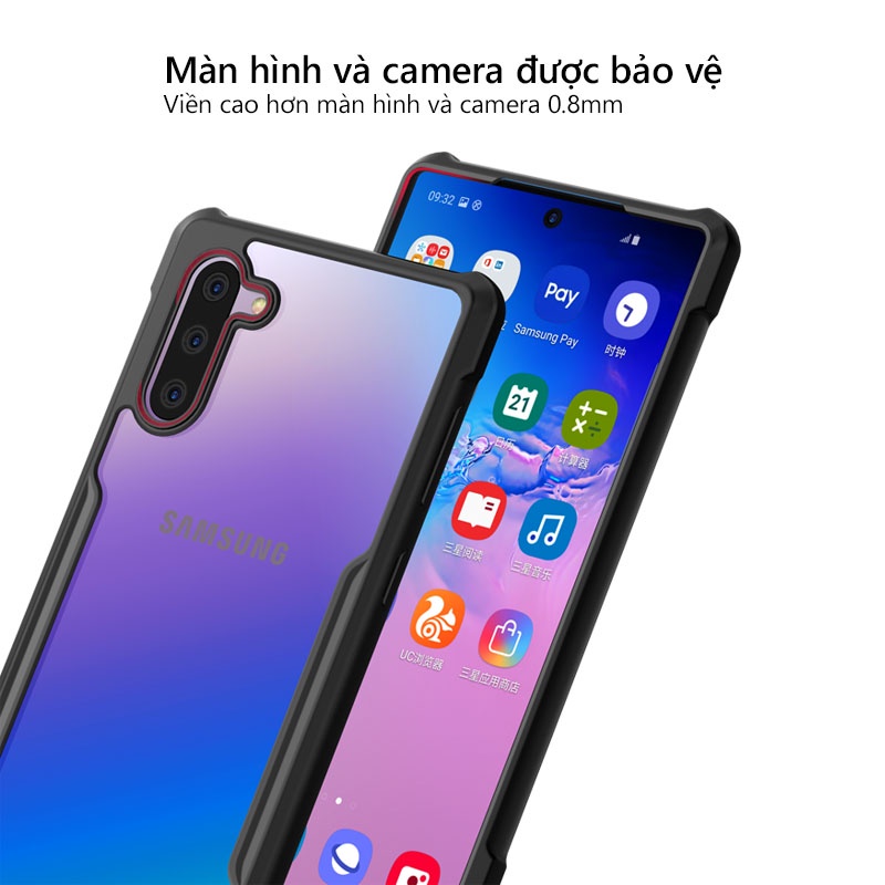 Ốp lưng XUNDD Samsung Note 10+ ( Plus ) / Note 10  Mặt lưng trong suốt, Viền TPU , Chống sốc | BigBuy360 - bigbuy360.vn