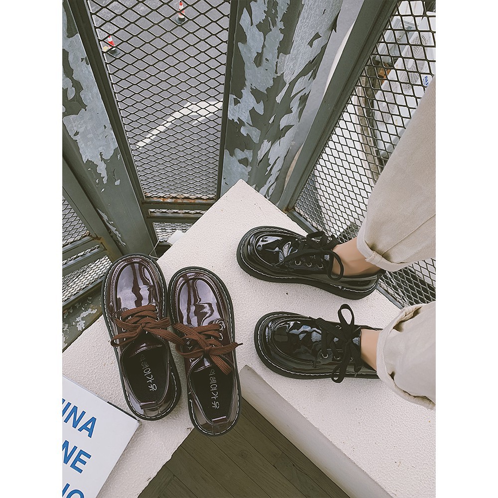 [ORDER] Giày nữ/ Oxford nữ mũi tròn da bóng vintage | BigBuy360 - bigbuy360.vn