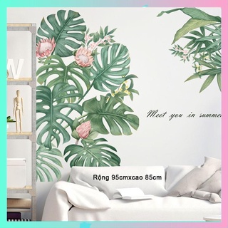 [HÀNG CAO CẤP] Decal dán tường hình cây xanh phong cách bắc âu trang trí tường phòng ngủ phòng khách, cửa kính