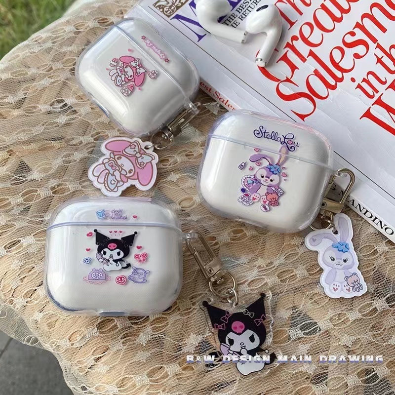 Vỏ Bảo Vệ Hộp Sạc Tai nghe không dây AirPods 3 Pro 1 / 2 Họa Tiết Hoạt Hình Thời Trang Độc Đáo