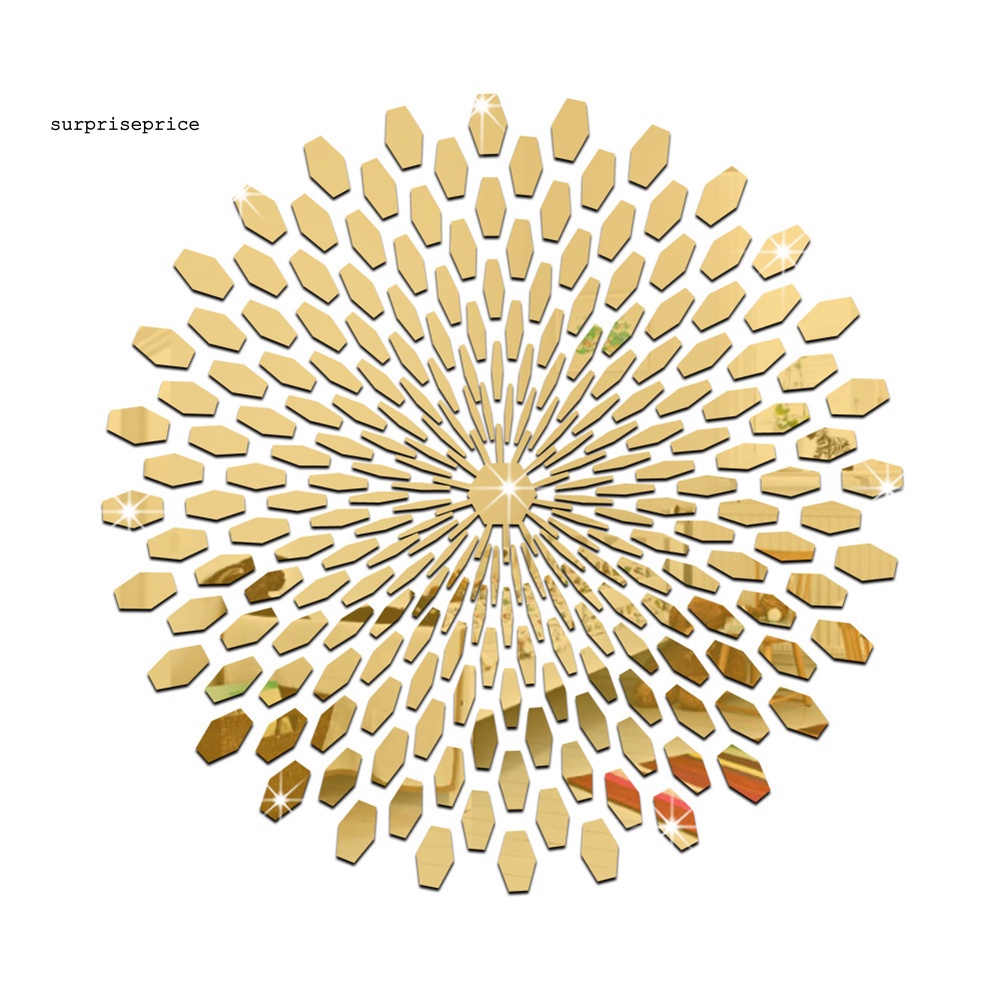 Miếng Dán Tường Trang Trí Tráng Gương Bằng Acrylic 3D DIY